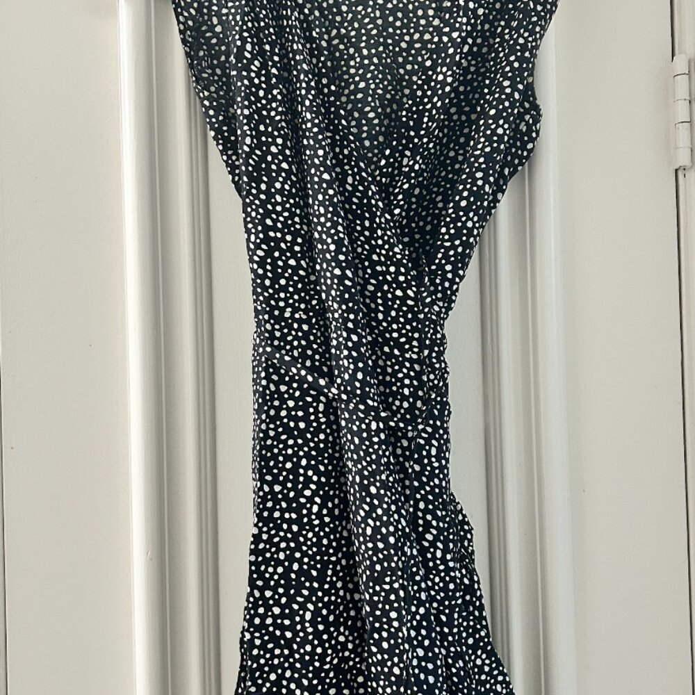 All Saints Polka Dot Wrap Mini Dress Size Small